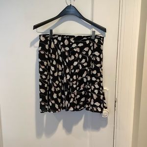 Black floral skirt